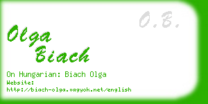 olga biach business card